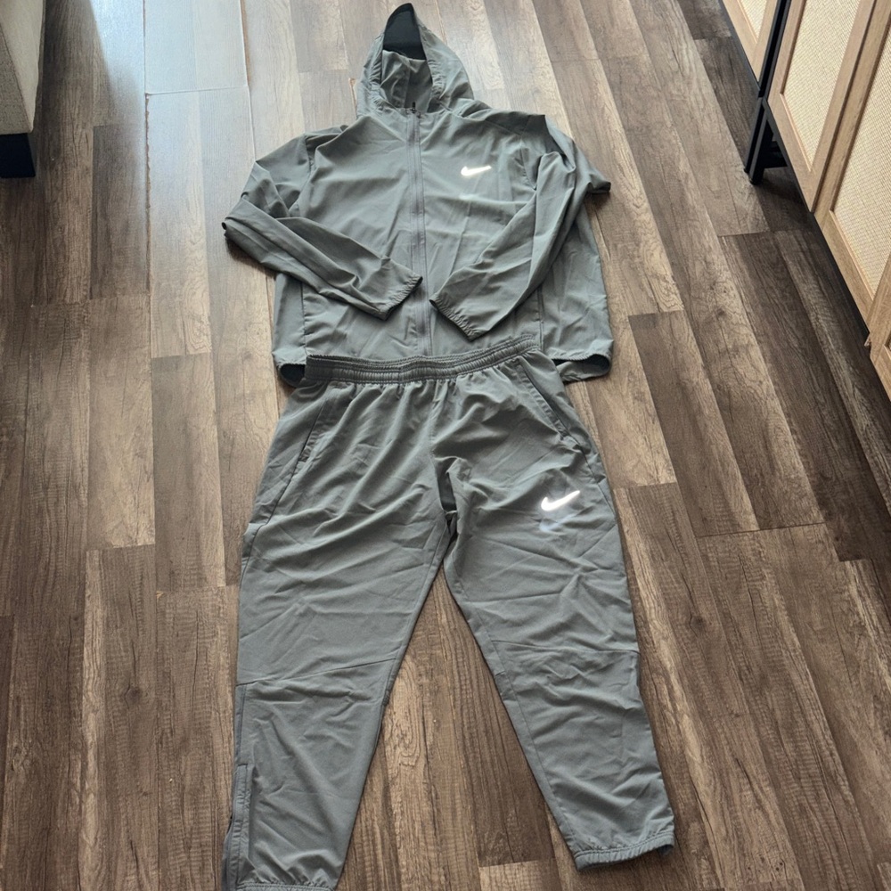Nike Grey Hooded Tracksuit Set